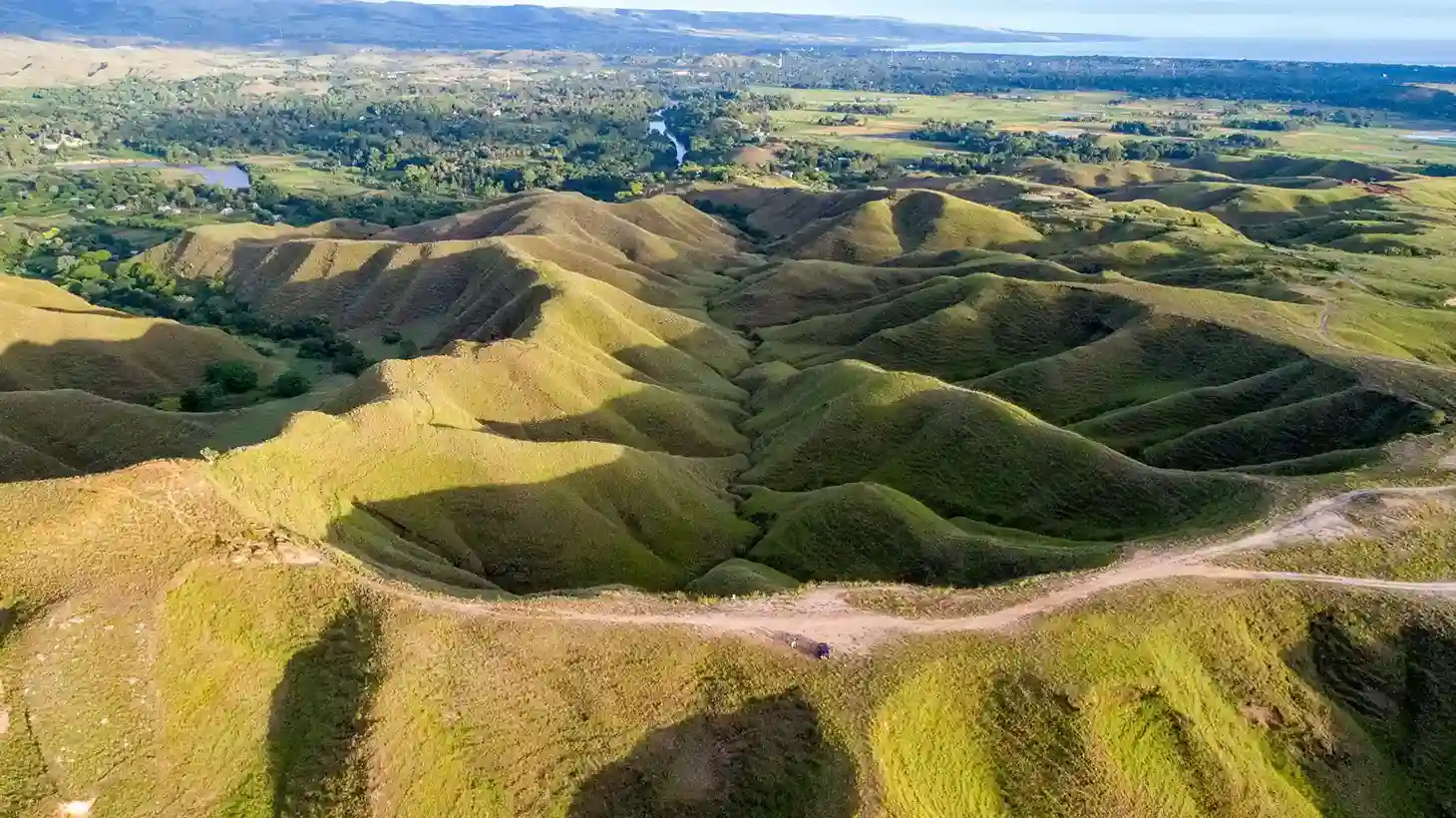 Green hills of Persaudaraan Hill seen from above